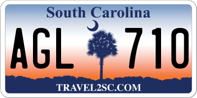 SC license plate AGL710