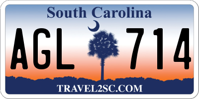 SC license plate AGL714