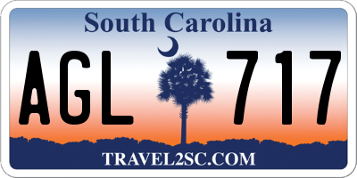 SC license plate AGL717