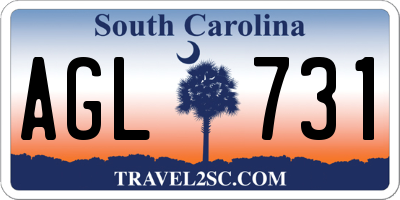 SC license plate AGL731