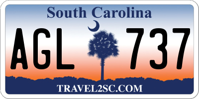 SC license plate AGL737