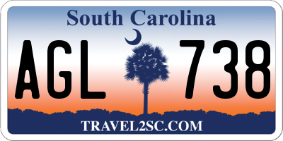 SC license plate AGL738