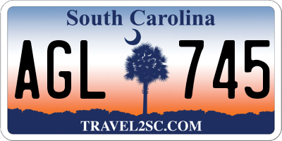 SC license plate AGL745