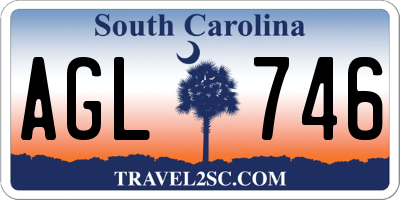 SC license plate AGL746