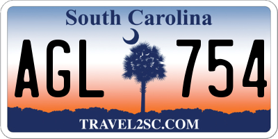 SC license plate AGL754