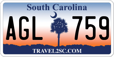 SC license plate AGL759
