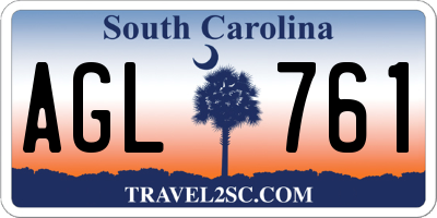 SC license plate AGL761