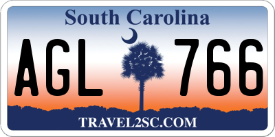 SC license plate AGL766