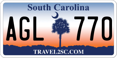 SC license plate AGL770