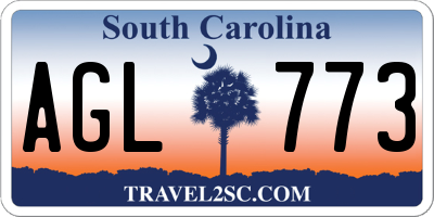 SC license plate AGL773