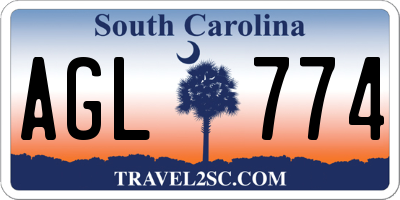 SC license plate AGL774