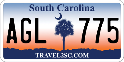 SC license plate AGL775