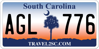 SC license plate AGL776