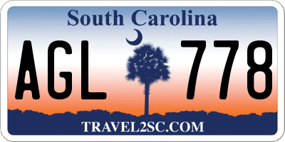 SC license plate AGL778
