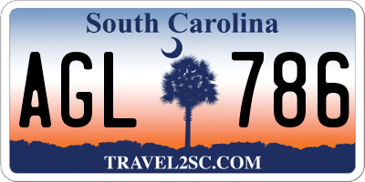 SC license plate AGL786