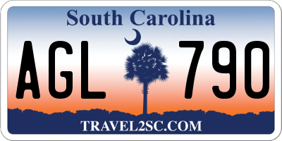 SC license plate AGL790