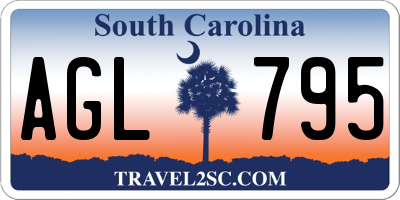 SC license plate AGL795