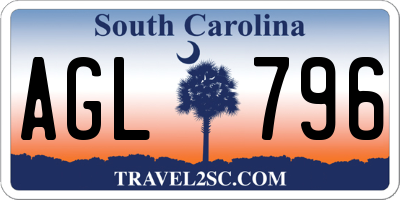 SC license plate AGL796