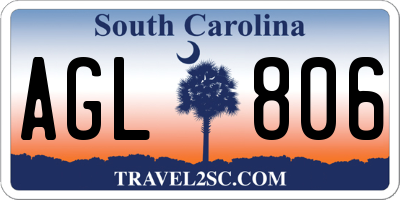 SC license plate AGL806