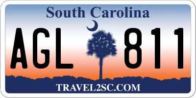 SC license plate AGL811
