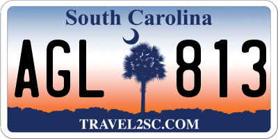 SC license plate AGL813