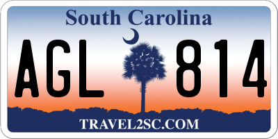 SC license plate AGL814