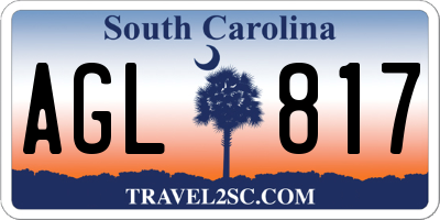 SC license plate AGL817