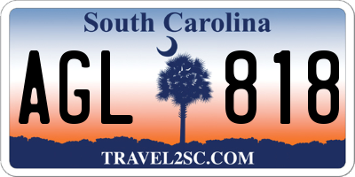 SC license plate AGL818