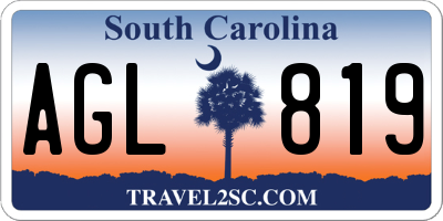 SC license plate AGL819