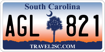 SC license plate AGL821