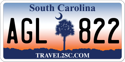 SC license plate AGL822