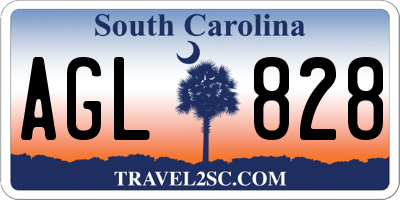 SC license plate AGL828