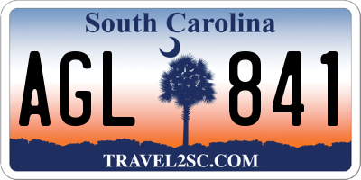 SC license plate AGL841