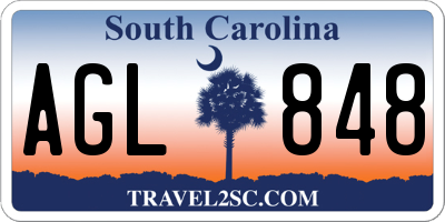 SC license plate AGL848