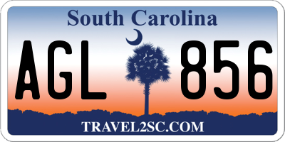 SC license plate AGL856