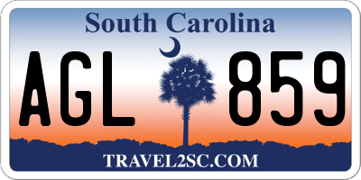 SC license plate AGL859