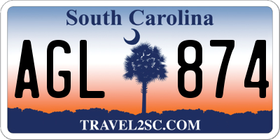 SC license plate AGL874