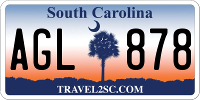 SC license plate AGL878