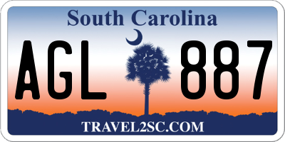 SC license plate AGL887
