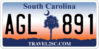 SC license plate AGL891