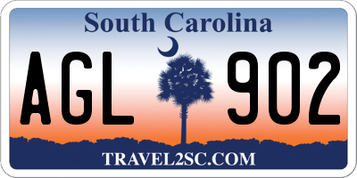 SC license plate AGL902