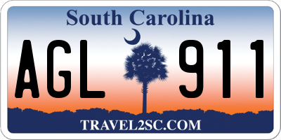 SC license plate AGL911
