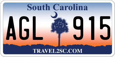 SC license plate AGL915