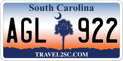 SC license plate AGL922