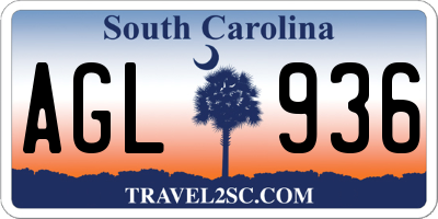 SC license plate AGL936
