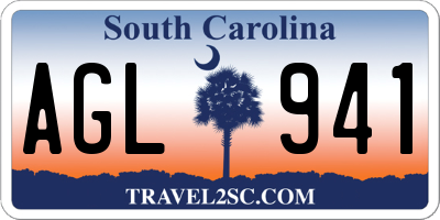 SC license plate AGL941