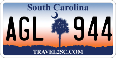 SC license plate AGL944