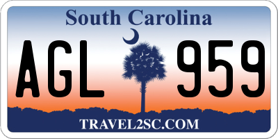 SC license plate AGL959