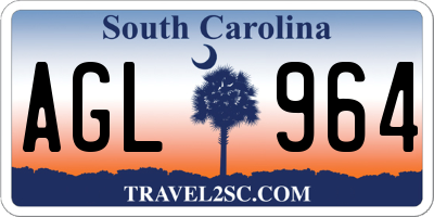 SC license plate AGL964