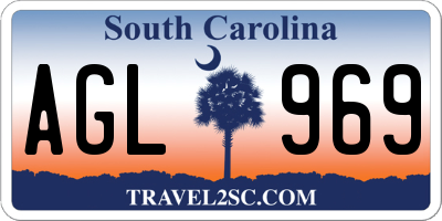 SC license plate AGL969